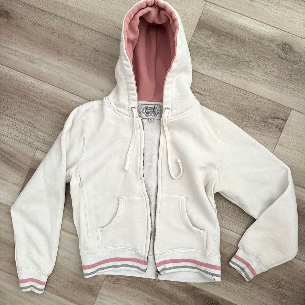 Unbranded Women's White and Cream Hoodie